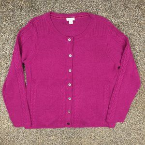 Women's Pink Cardigan Sweater